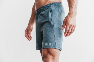 Nobull Lightweight Knit 7" Men's Shorts Turquoise | Australia (XO4805)